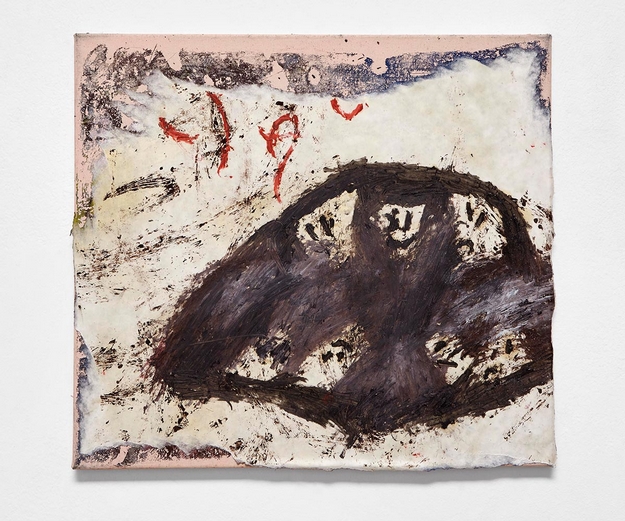 Marco Salvetti, Senza titolo, 2022, olio e oilbar su carta su tela, cm 49x54