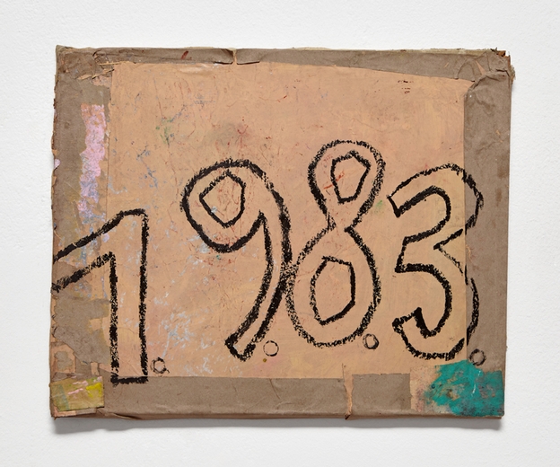 Marco Salvetti, Senza titolo, 2021, olio e pastelli su carta su tela, cm 41x51