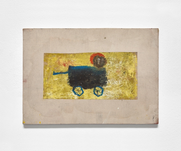 Marco Salvetti, Senza titolo, 2021, olio e pastelli su tela, cm 35x50