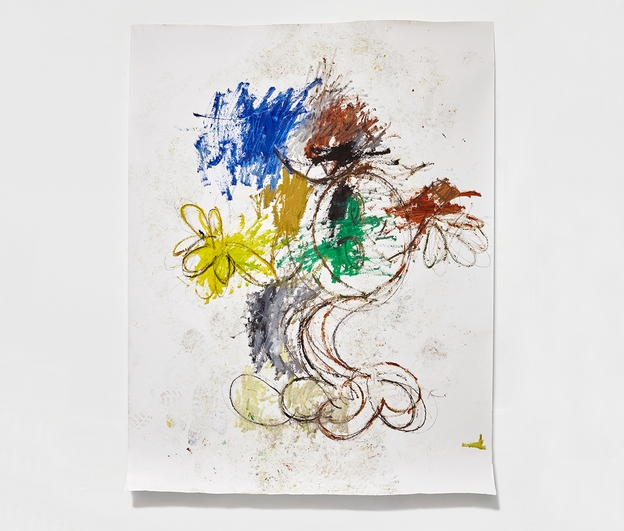 Marco Salvetti, st(22_21), 2022, olio su carta, cm 195x150