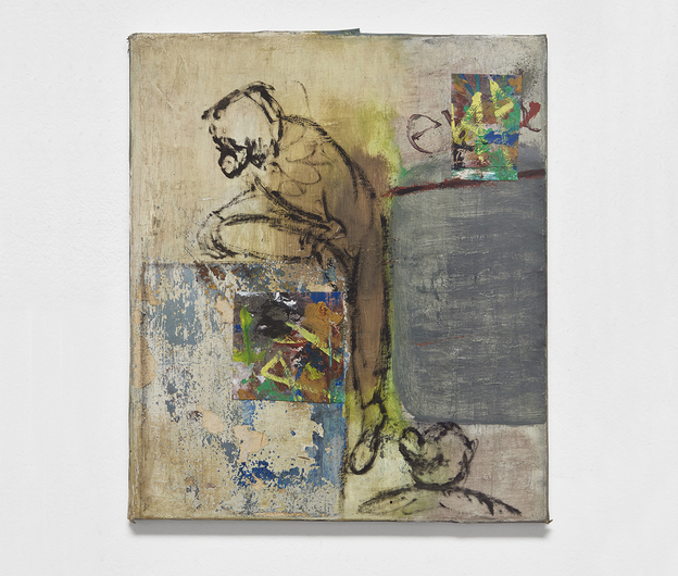 Marco Salvetti, st(24_06), 2024, olio su carta su tela, cm 47x39