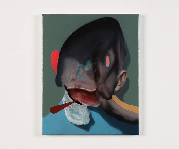 Giuliano Sale, Catfish Boy, 2022, olio su tela, cm 30x24