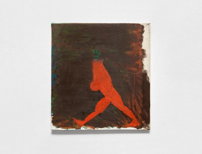 Marco Salvetti, st(23_02), 2023, olio e pastelli su carta su tela, cm 46x42