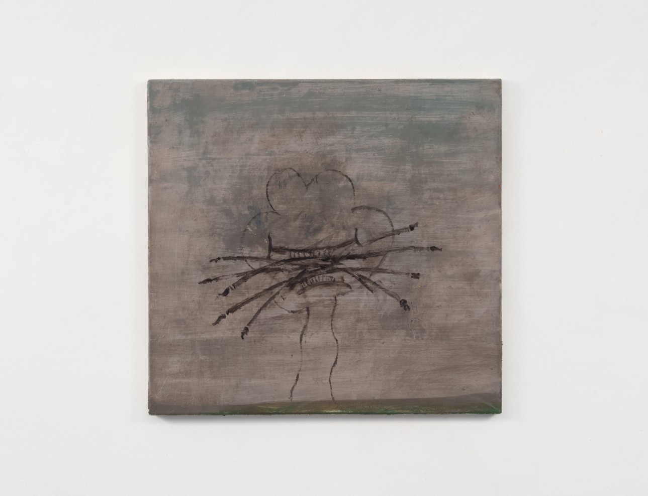 Marco Salvetti, st(23_08), 2023, olio su carta su tela, cm 51x54